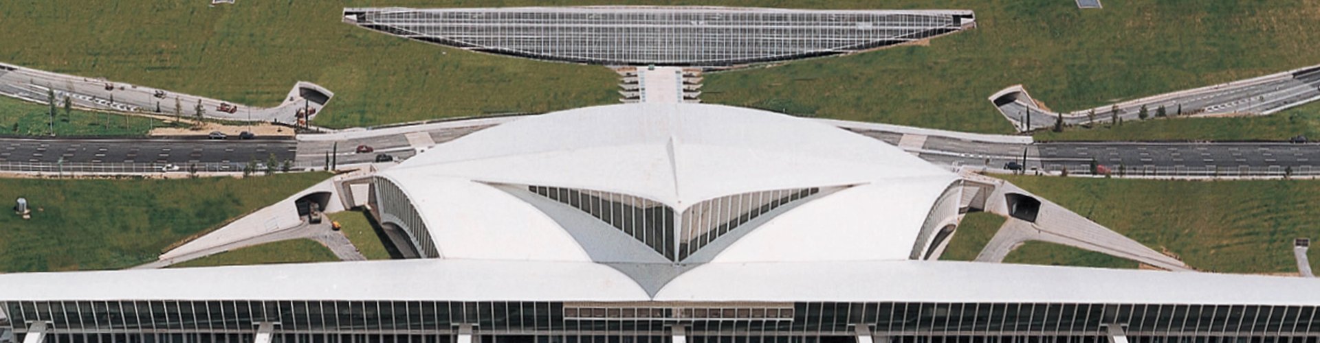 View of Bilbao Airport, ES and surroundings
