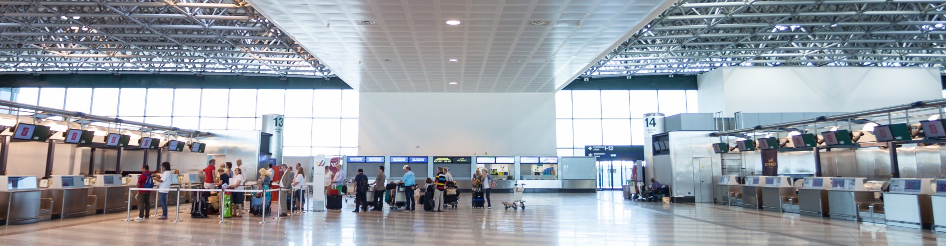Malpensa Airport shuttle bus approaching terminal