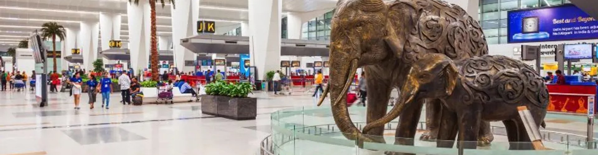 Indira Gandhi Airport aerial view