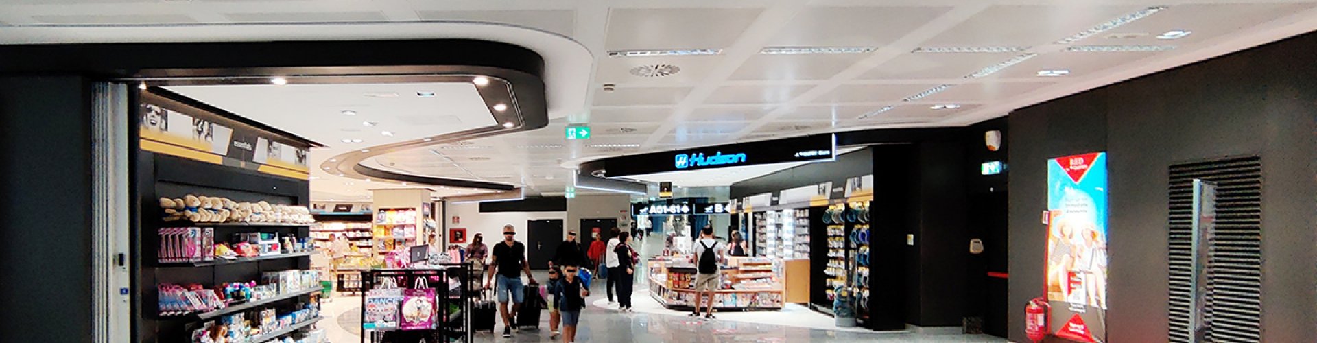 Sunset panorama of Malpensa Airport terminals